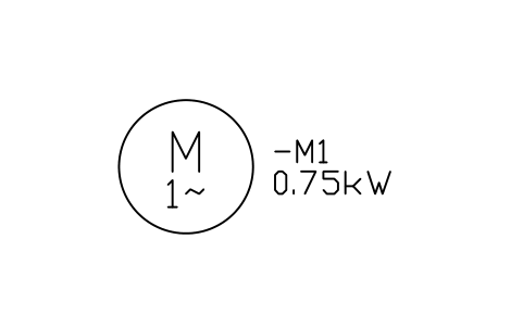 Motor, single-phase sembolünün önizlemesi, blok IEC_MOTOR_1PH