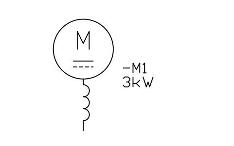 Preview of the Motor, DC, series field symbol, block IEC_MOTOR_DC_SERIES