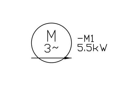 Preview of the Linear induction motor, three-phase symbol, block IEC_MOTOR_LINEAR_3PH