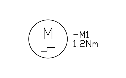 Preview of the Motor, stepper symbol, block IEC_MOTOR_STEPPER