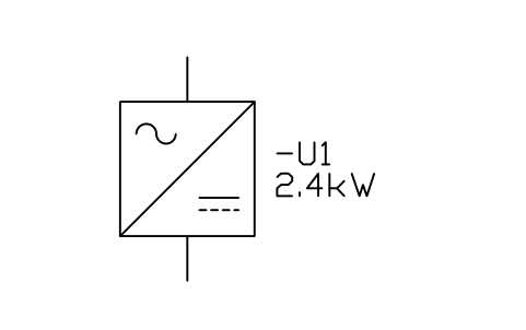 Preview of the Rectifier symbol, block IEC_RECTIFIER