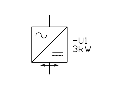 Rectifier/inverter sembolünün önizlemesi, blok IEC_RECTIFIER_INVERTER