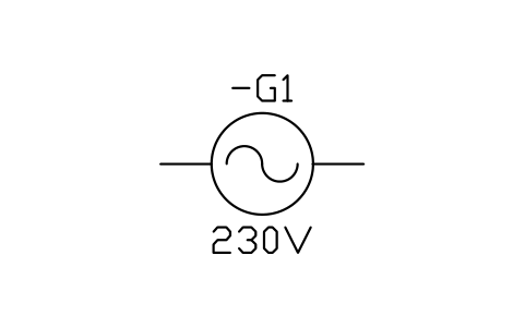 AC source sembolünün önizlemesi, blok IEC_SOURCE_AC