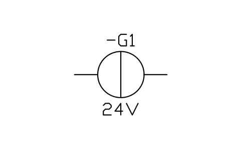 Voltage source sembolünün önizlemesi, blok IEC_SOURCE_VOLTAGE