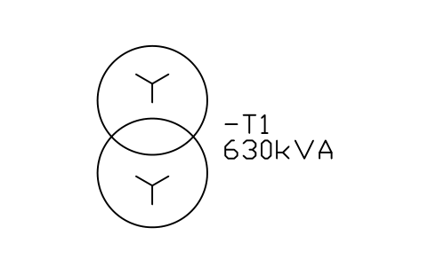 Transformer, star-star sembolünün önizlemesi, blok IEC_TRANSFORMER_YY