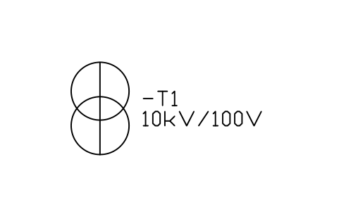 Voltage transformer sembolünün önizlemesi, blok IEC_VT