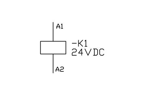 Relay / contactor coil sembolünün önizlemesi, blok IEC_COIL