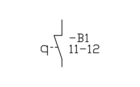 Flow switch, NC sembolünün önizlemesi, blok IEC_FLOW_SWITCH_NC