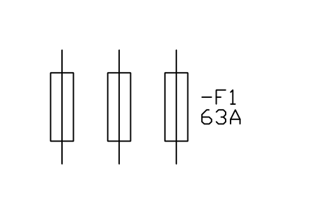 Fuses, 3-pole sembolünün önizlemesi, blok IEC_FUSE_3P