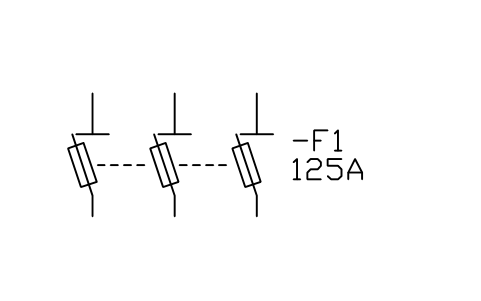 Fuse-disconnector, 3-pole sembolünün önizlemesi, blok IEC_FUSE_DISCONNECTOR_3P