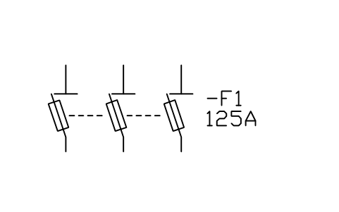 Aperçu du symbole Sectionneur à fusibles tripolaire, bloc IEC_FUSE_DISCONNECTOR_3P