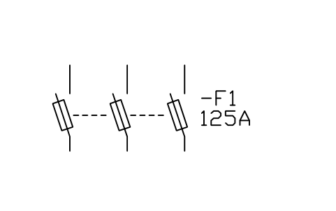 Fuse-switch, 3-pole sembolünün önizlemesi, blok IEC_FUSE_SWITCH_3P