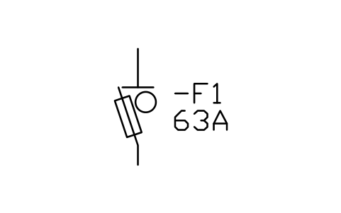 Aperçu du symbole Interrupteur-sectionneur à fusibles, bloc IEC_FUSE_SWITCH_DISCONNECTOR
