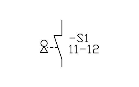Aperçu du symbole Interrupteur à clé NF, bloc IEC_KEY_SWITCH_NC