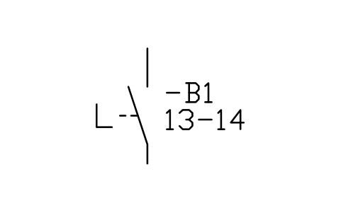 Aperçu du symbole Détecteur de niveau NO, bloc IEC_LEVEL_SWITCH_NO