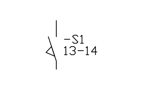 Aperçu du symbole Interrupteur de position NO, bloc IEC_LIMIT_NO