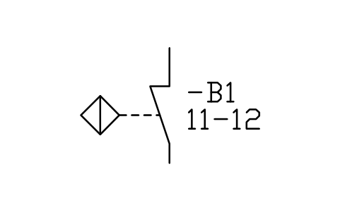 Proximity switch, NC sembolünün önizlemesi, blok IEC_PROXIMITY_NC