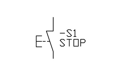 Aperçu du symbole Bouton-poussoir NF, bloc IEC_PUSHBUTTON_NC