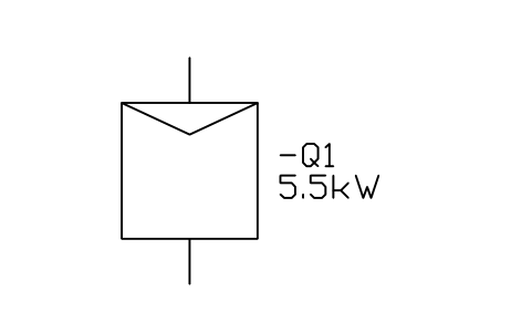 Motor starter sembolünün önizlemesi, blok IEC_STARTER
