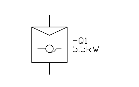 Starter, auto-transformer sembolünün önizlemesi, blok IEC_STARTER_AUTOTRANSFORMER