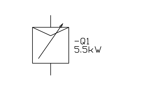Starter-regulator sembolünün önizlemesi, blok IEC_STARTER_REGULATOR