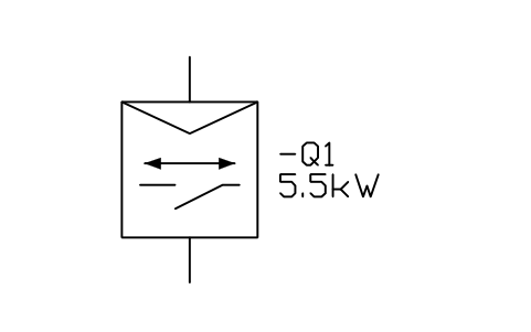 Aperçu du symbole Démarreur direct, deux sens de marche, bloc IEC_STARTER_REVERSING