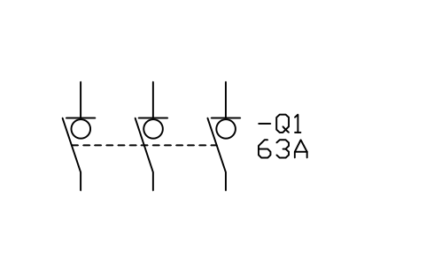 Switch-disconnector, 3-pole sembolünün önizlemesi, blok IEC_SWITCH_DISCONNECTOR_3P