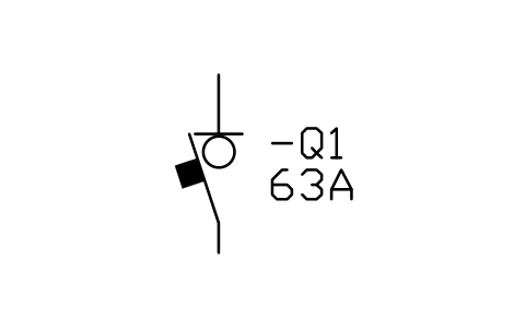 Aperçu du symbole Interrupteur-sectionneur à déclencheur, bloc IEC_SWITCH_DISCONNECTOR_TRIP