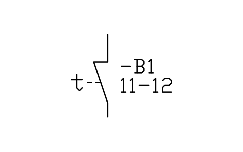 Aperçu du symbole Thermostat NF, bloc IEC_TEMP_SWITCH_NC