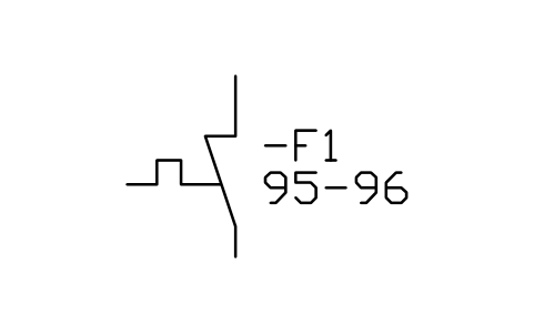 Thermal overload contact, NC sembolünün önizlemesi, blok IEC_THERMAL_CONTACT_NC
