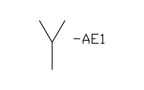 Antenna, general sembolünün önizlemesi, blok IEC_ANTENNA