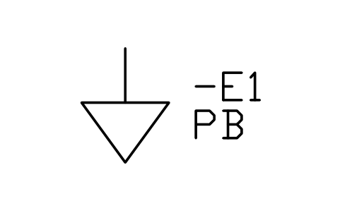 Protective bonding sembolünün önizlemesi, blok IEC_BONDING_PROTECTIVE