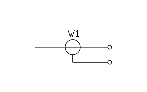 Coaxial pair to terminals sembolünün önizlemesi, blok IEC_COAX_PAIR_TERMINALS