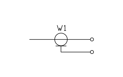 Aperçu du symbole Paire coaxiale vers bornes, bloc IEC_COAX_PAIR_TERMINALS
