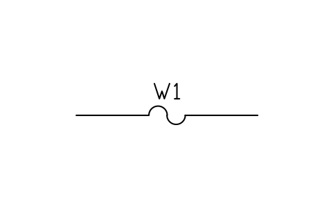 Aperçu du symbole Liaison souple, bloc IEC_CONDUCTOR_FLEXIBLE