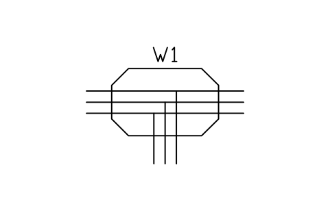 Junction box, multi-line sembolünün önizlemesi, blok IEC_JUNCTION_BOX_MULTI