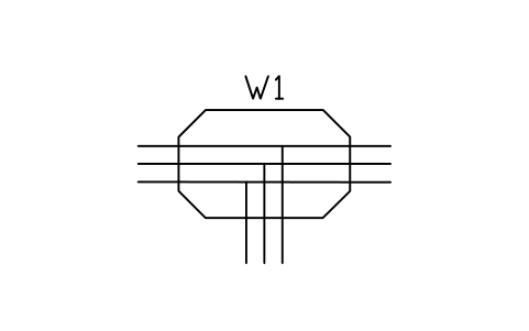 Aperçu du symbole Boîte de dérivation, représentation multifilaire, bloc IEC_JUNCTION_BOX_MULTI