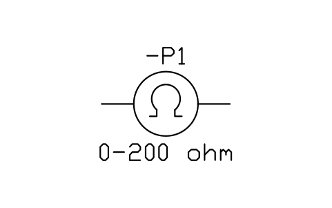 Ohmmeter sembolünün önizlemesi, blok IEC_OHMMETER
