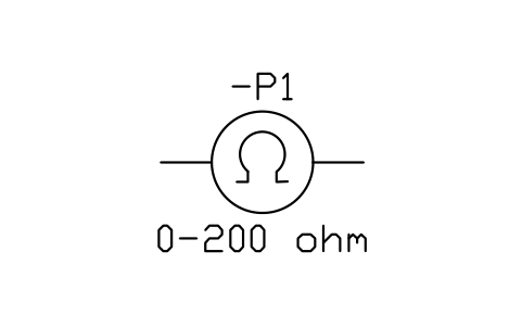 저항계 심볼 미리보기, 블록 IEC_OHMMETER