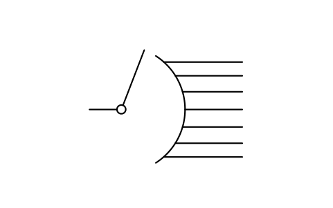 Single-motion selector, outlets sembolünün önizlemesi, blok IEC_SELECTOR_SINGLE_OUTLETS
