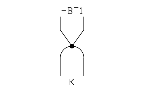 Aperçu du symbole Thermocouple à élément chauffant, bloc IEC_THERMOCOUPLE_HEATED