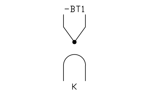 Thermocouple, insulated heater sembolünün önizlemesi, blok IEC_THERMOCOUPLE_INSULATED
