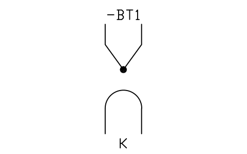 Aperçu du symbole Thermocouple à chauffage isolé, bloc IEC_THERMOCOUPLE_INSULATED