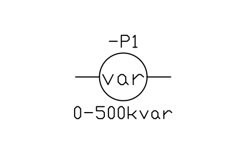 Reactive power meter sembolünün önizlemesi, blok IEC_VARMETER