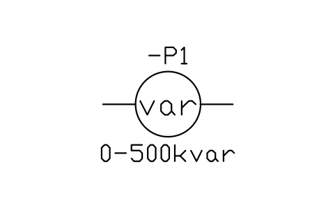 Aperçu du symbole Varmètre (puissance réactive), bloc IEC_VARMETER