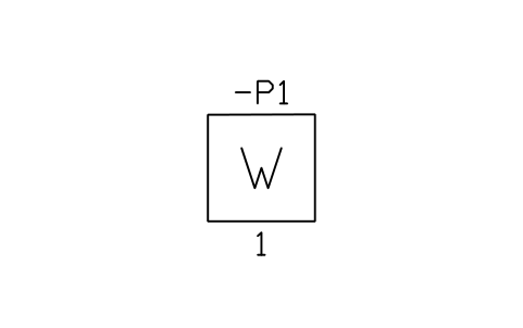 Aperçu du symbole Wattmètre enregistreur, bloc IEC_WATTMETER_RECORDING