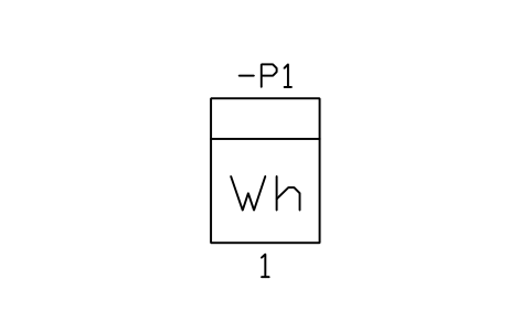 Watt-hour meter, box form sembolünün önizlemesi, blok IEC_WH_METER_BOX