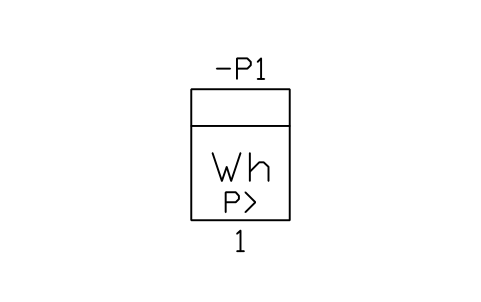 Watt-hour meter, excess sembolünün önizlemesi, blok IEC_WH_METER_EXCESS