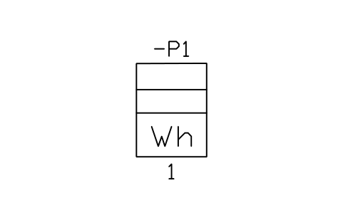 Aperçu du symbole Compteur d'énergie active, multitarif, bloc IEC_WH_METER_MULTI_RATE