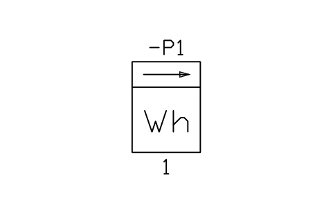 Watt-hour meter, one direction sembolünün önizlemesi, blok IEC_WH_METER_ONE_WAY